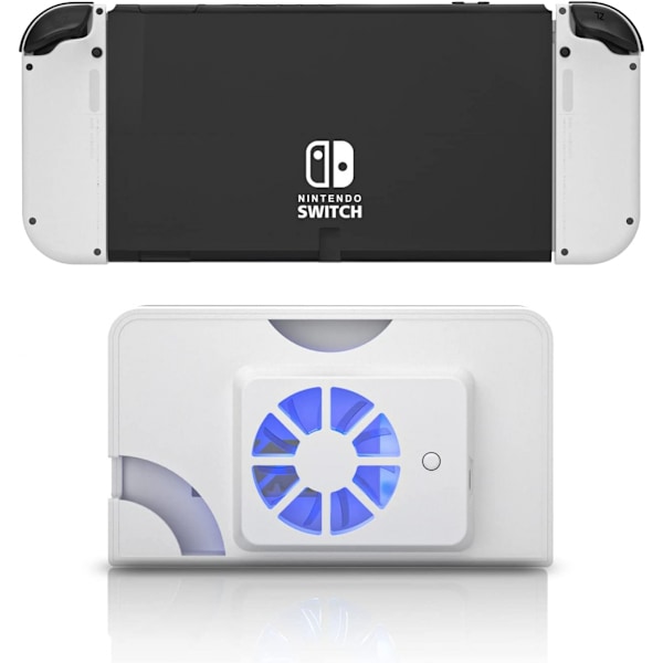 Kjølevifte for Switch OLED, Kjølevifte for Switch OLED-dokk, Tilbehør til Switch OLED - Hvit