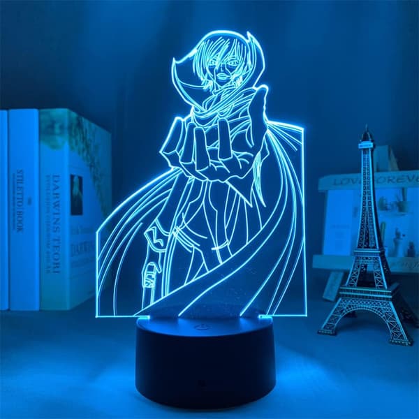 3D-lampa Anime Code Geass Lelouch Lamperouge Akryl Led Ljus