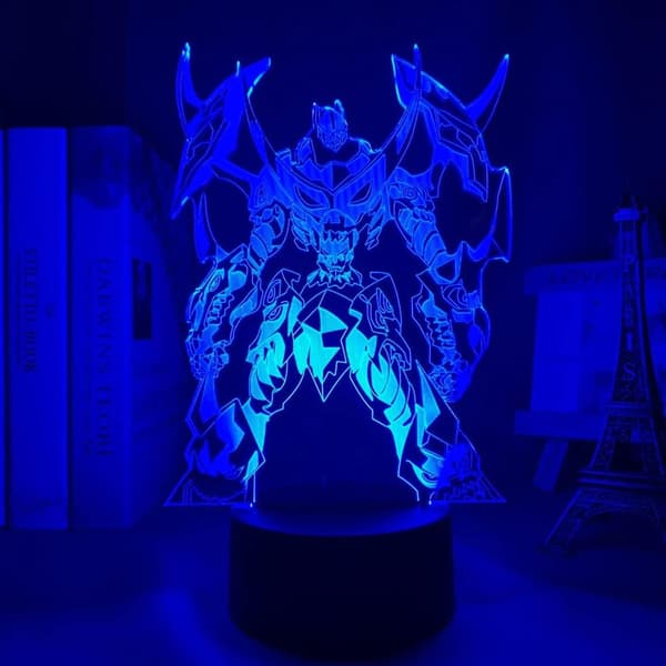 Gurren Lagann Robotlampe 3D Illusjon Nattlys, Fjernkontroll