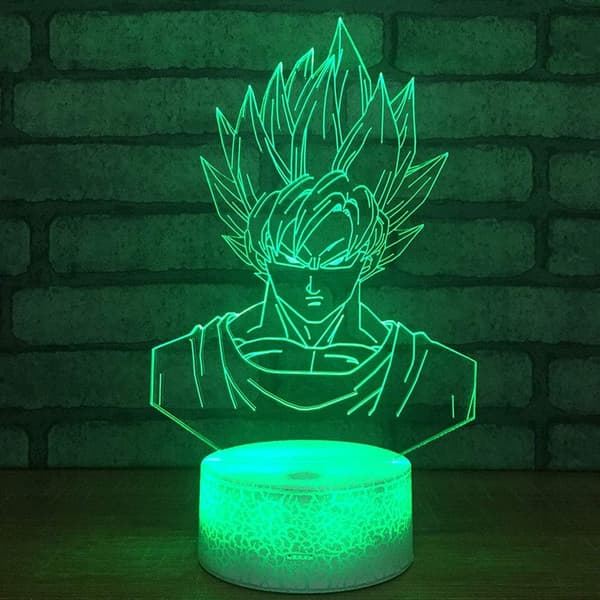 3D LED Tegneseriefigur Optisk Illusjon Sensor Nattlys