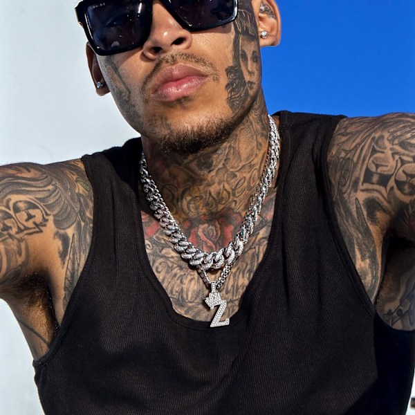 Kruunu Alku A-Z Kaulakoru, Iced Out Kirjainriipus 22-24 Tuuman Ketjulla, Miehet Naiset Bling Hip Hop Aakkoset Nimi Korut Lahja Suuret Alku Kirjaimet Kaulakorut Z Silver