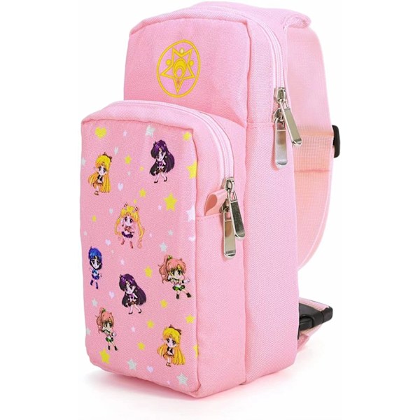 Søt reiseveske for Nintendo Switch/Lite/OLED/Steam Deck, bærer crossbody skulder brystveske for NS SD konsoll dock Joy-Cons tilbehør lagring