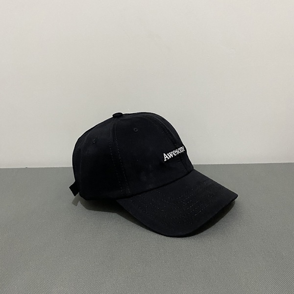 Hatt Dam enkla bokstäver broderi Retro sommar solskydd C Black