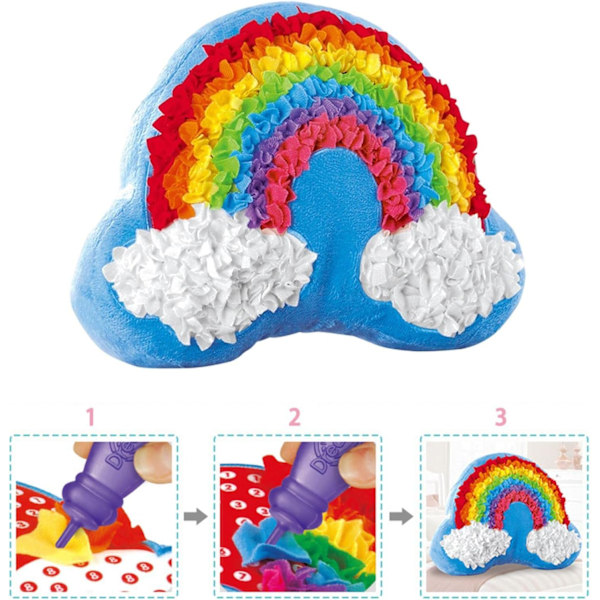 Pude DIY-sæt Kunst og Håndværk Ingen Syning Krævet til Fødselsdagsgave Begyndere Rainbow Cloud