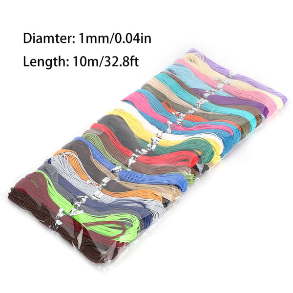 1mm Diameter 10m Polyester Voksbehandlet Snor Strengtråd Smykkefremstilling DIY Håndværk Tilbehør