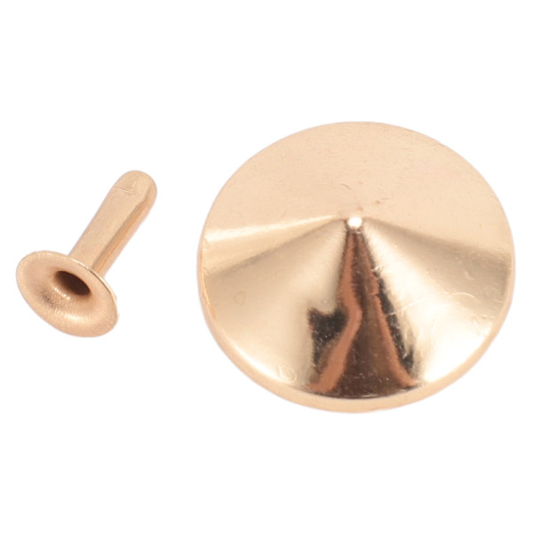 100 set svampnitar nitar dubb 22mm DIY järnkon spikar och nitar svampspets huvudnit nitar dubb för reparation av väskor skor guld