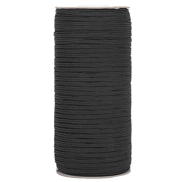 Elastiskt band DIY rem rep Hög elasticitet Klädsömnad Broderi Tillbehör 180M Svart