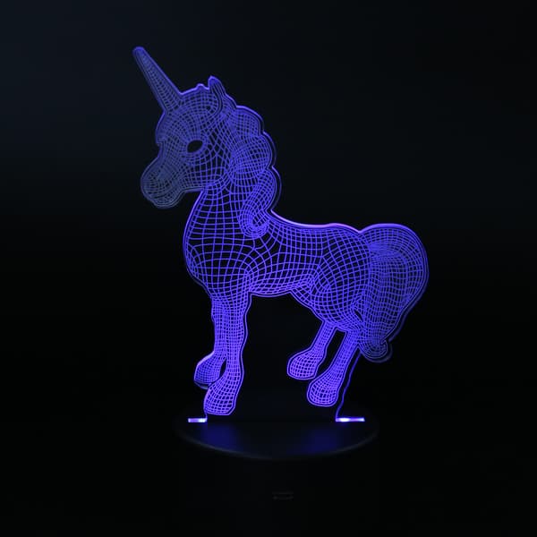 3D nattlampe berøringssensor USB batteri kreativ visuell belysning dekorasjon gave