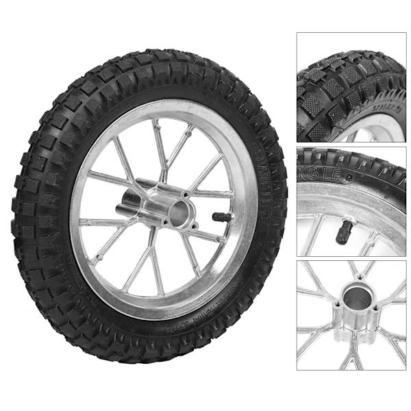 12,5 x 2,75 tommer Motorcykel Forhjul Baghjul Dæk med Fælg Passer til Coolster 49cc 2-takts Mini Dirt Bike