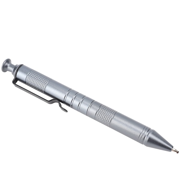 CNC Aluminium Automatisk Kuglepen Høj Hårdhed Signatur Pen Stationery Gave 0,5 mm Grå