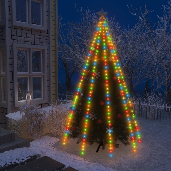 Ljusnät for julgran 400 lysdioder farveglad 400 cm