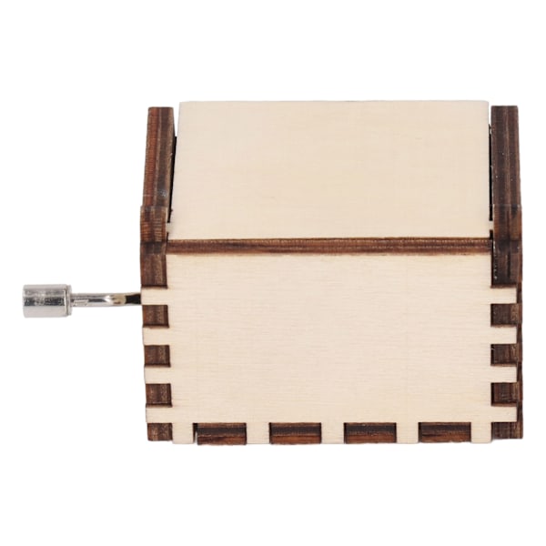 DIY Hand Cranked Music Box Castle in The Sky Pine Wood Stimulate Creativity Exercise Hands On Ability Music Box for Desk