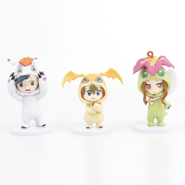 8 st Digital Monster Adventure Agumon Gabumon Mini Figurer Set Digimon Leksaker, Söta Cartoon Minifigurer Dockor, Överraskning Jul Födelsedagspresent till Barn