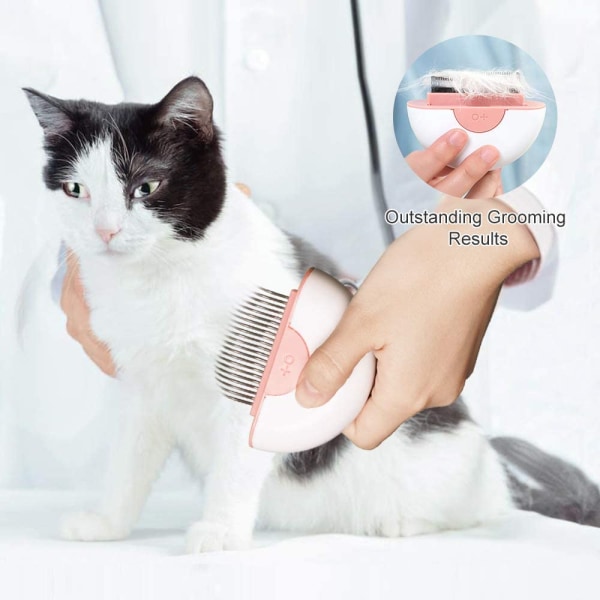Kattborste för fällning och skötsel, 2-i-1 massage & sköljning