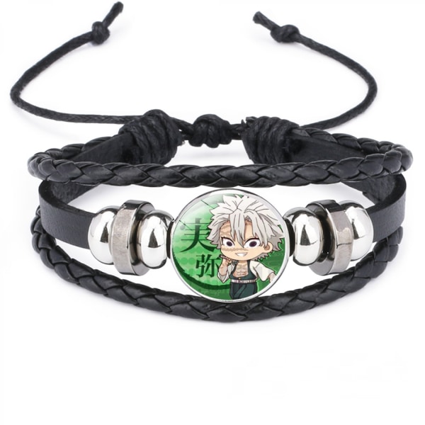 Herr Vintage Läder Armband Rep Bangle Demon S