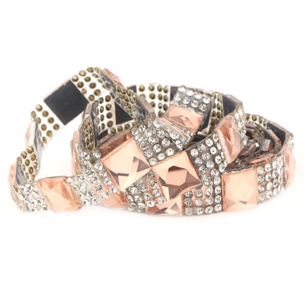 5 meter Hotfix klare krystallglass strass kjede trim DIY applikasjon (10mm Champagne)