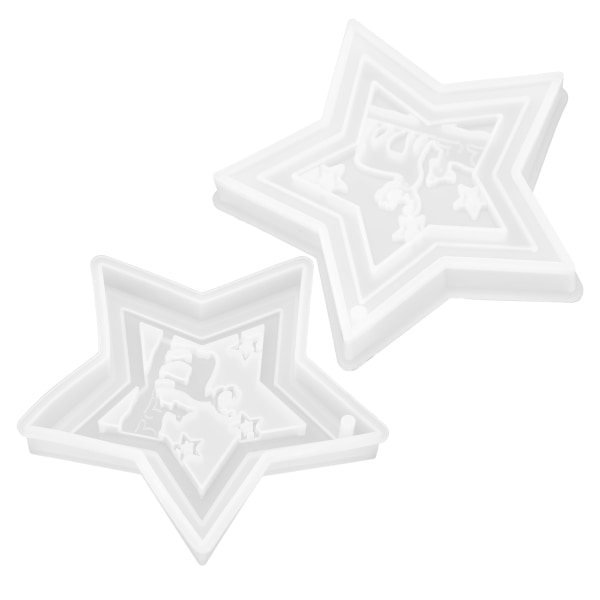 Silikonform Resin Holdbar Myk Rivningsmotstand Resin Ornamentformer for DIY Håndverk Star Listing