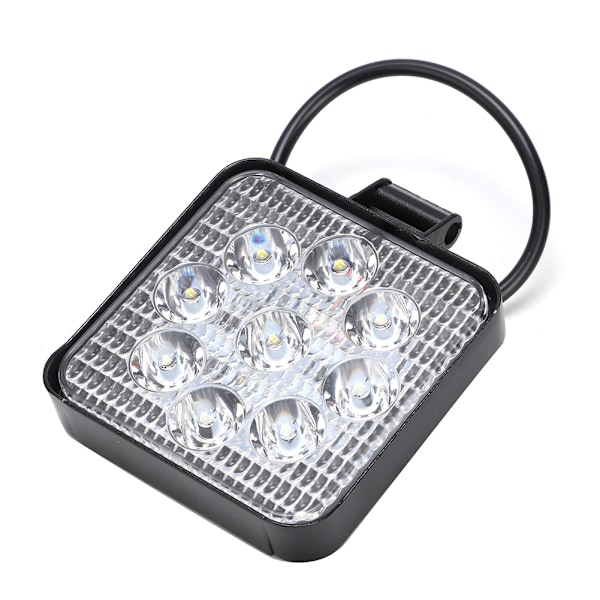 27W 9LED Kvadratisk Mini Arbeidslys Ekstra Lampe Bil Motorsykkel Modifikasjon Frontlys Svart