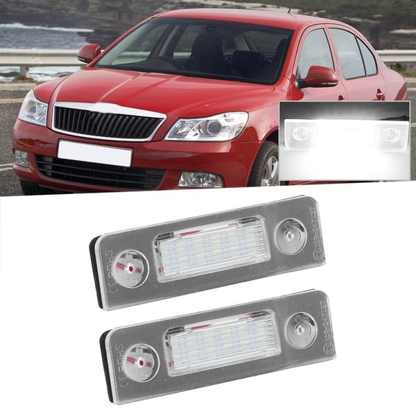 LED Nummerpladelys til Skoda Octavia 2009-2012
