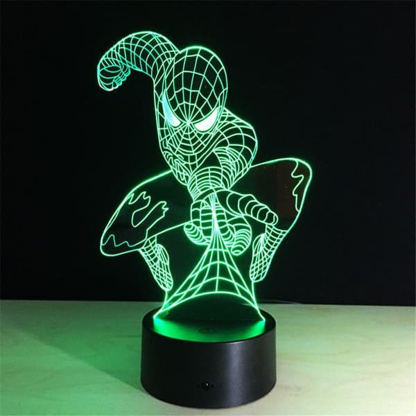 3D Natlampe Optisk Nyhed Illusion LED Lys Smart Touch