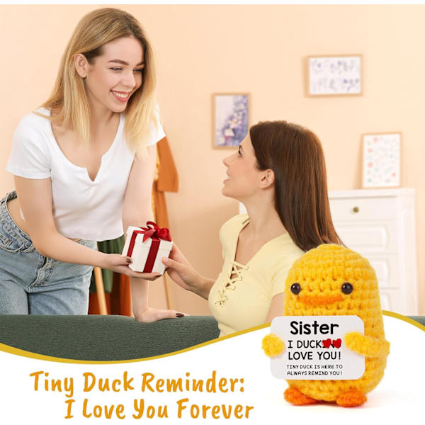 Søster Fødselsdagsgave Ideer - Jeg Andelsker Dig, Håndlavet Følelsesmæssig Opmuntring Støtte Strikket And til Søstre Sis Fødselsdag Jul F