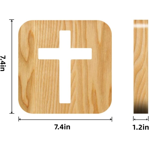 Kreativ söt 3D nattlampa i träram USB-ström varm vit