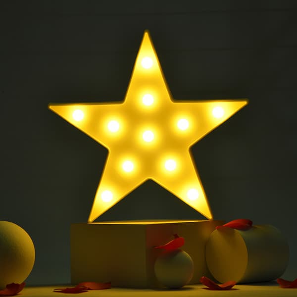 Stjerne Marquee Skiltlys, Varmhvit LED-lampe - Stue