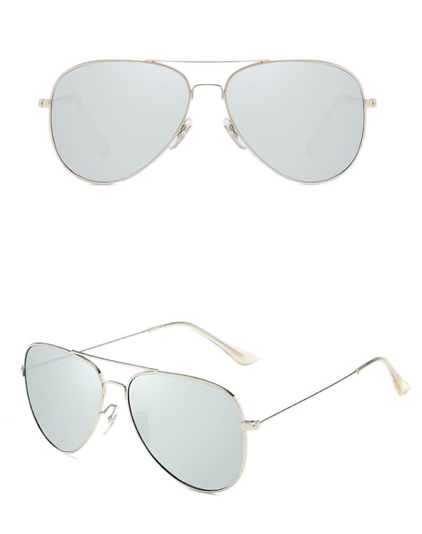 Polariserede Aviator Solbriller til Mænd Kvinder Metal Flat Top Su