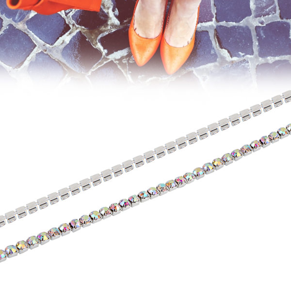 10 meter DIY kristallglas strass trim klokedja dekoration kläder applikationer #1