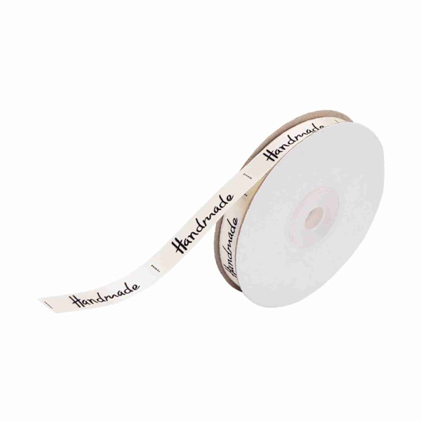 Handgjord bandinslagning satinband presentförpackning för hem/bröllopsdekoration (beige)