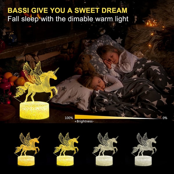 Unicorn Gifts Unicorn Night Light 3D Unicorn Lamp for Kids w