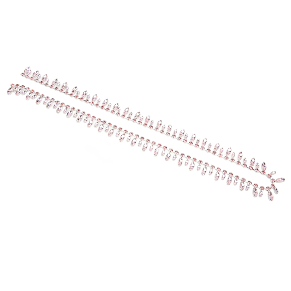 2,3 cm leveä strassiketju 1 jaardia hopea pohja hieno viimeistely superkimalteleva DIY-askarteluketju kangasPink