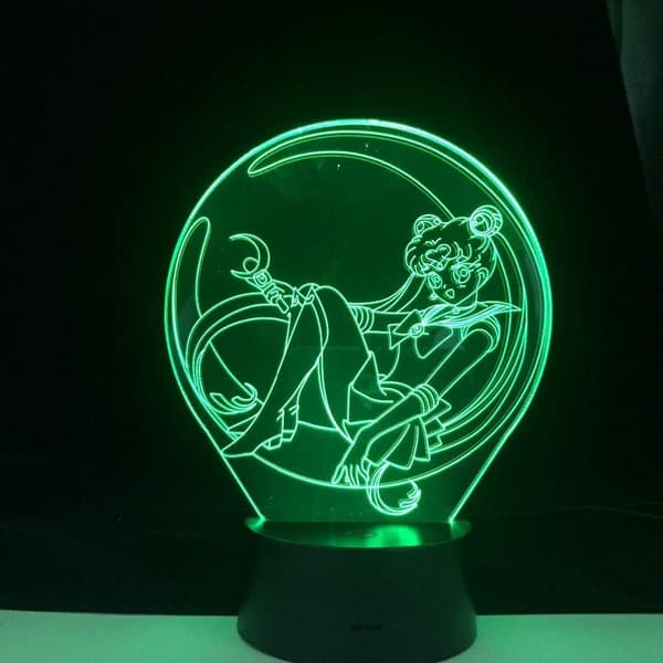 3D nattljus led Sailor Moon Anime Light 3D LED-lampa 7 Co