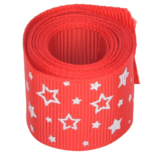 4 meter röd tryckt polyester spets tillbehör DIY presentförpackningstejp julband festivaler förpackningsbälte stil 4