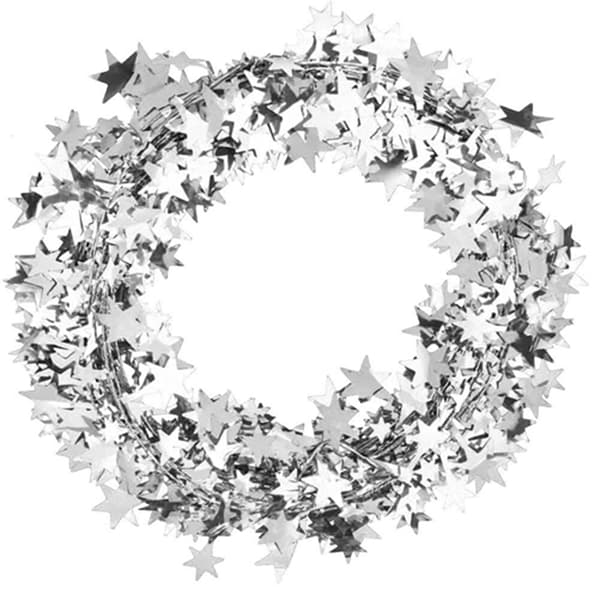 7,5 m Liten Stjernegarland Julepynt Bryllupsfest Dekorasjon Klær Tilbehør (Sølv)