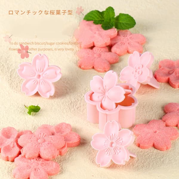 DIY Blomsterform Fondant Bakeverktøy Presset Preget Pudding