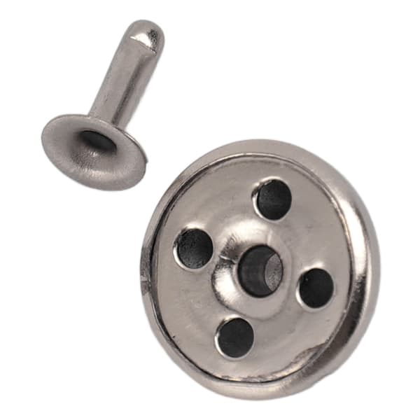 18mm Lædernitter Kit Rustfrit Fadeless Holdbart Jernnitte Stud DIY Lædernitte Tilbehør til Armbånd Hatte Bælter Sølv