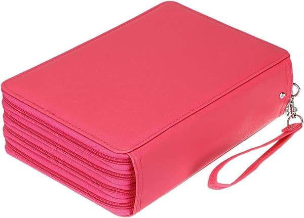 200 rum Farveblyant Organizer - Deluxe PU Læder Blyant C