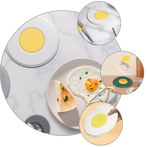 Brikker 2 stk eggdesign koppunderlag dekorative bestikkunderlag pa