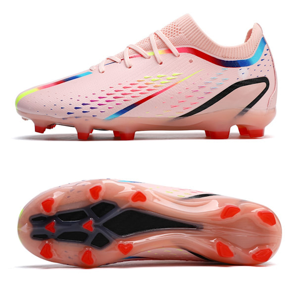 Miami Messi jalkapallokengät, uudet pitkät piikit, miesten ja naisten sisä- ja ulkokenttien jalkapallokengät isoille pojille AG/FG Pink 39