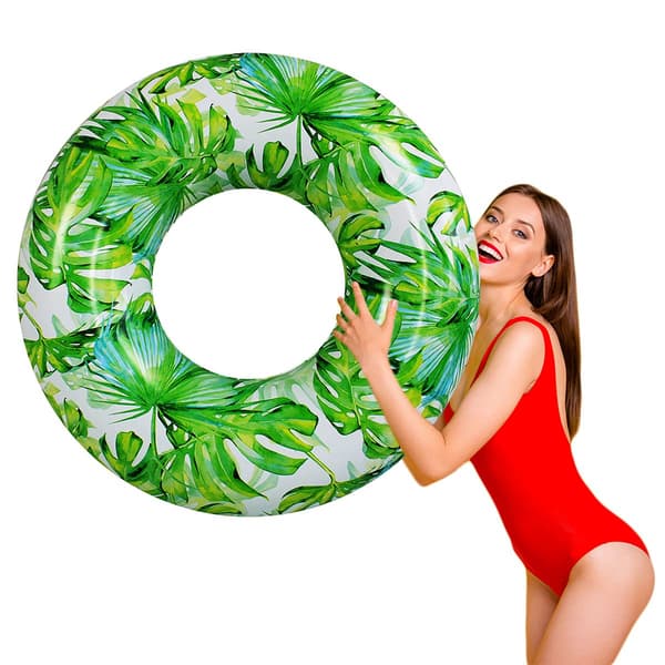 Stor sommardrift för vuxen vattenlek, uppblåsbara poolflottar och simringar, strandklar design, 2-pack 2 pack