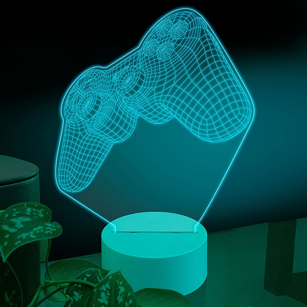 Spel 3D Led bordslampa, konsolkontrollplatta Spelar kul Hobb