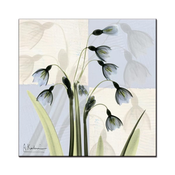Klar Blommor Väggkonst Canvas Tryck Affisch, Enkel Abstrakt Konst Ritning Dekor fo