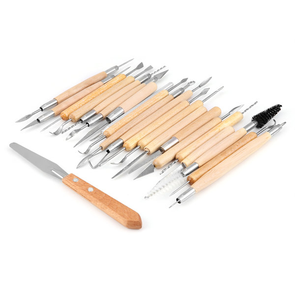 JR2-18 22 st DIY-snidningsverktyg Lerskulpturverktyg Set Tillbehör