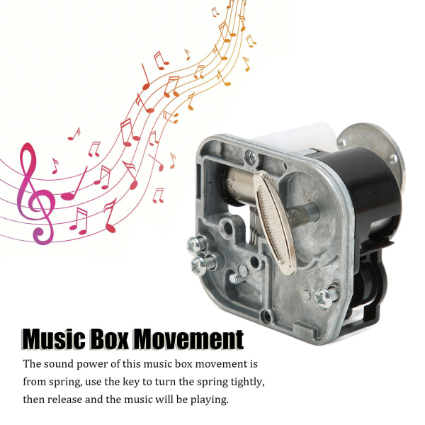 Music Box Movement 18 Note Terapeutisk funktion Beroligende effekt Windup Musical Movement til DIY Reparation Erstatning