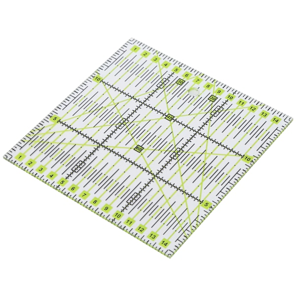 Akryl Quilters Lineal Dobbelt Fargede Rutenett Linjer Klar Merke Firkant Quilting Sy Lineal