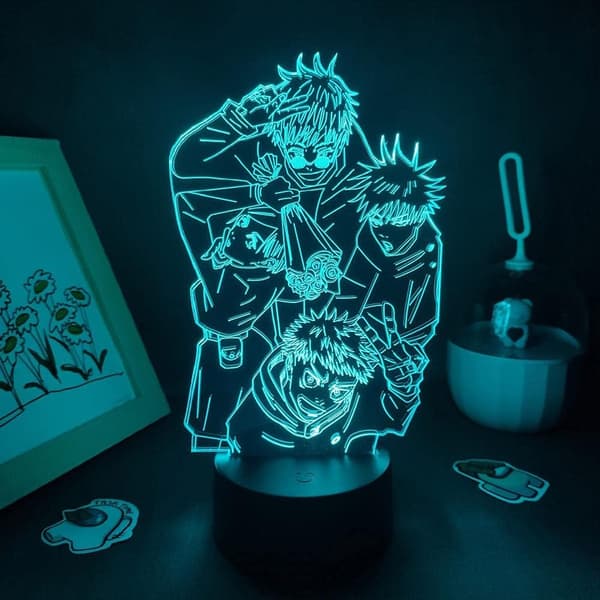 Jujutsu Kaisen Gojo 3D Illusjon Nattlampe Smart Touch