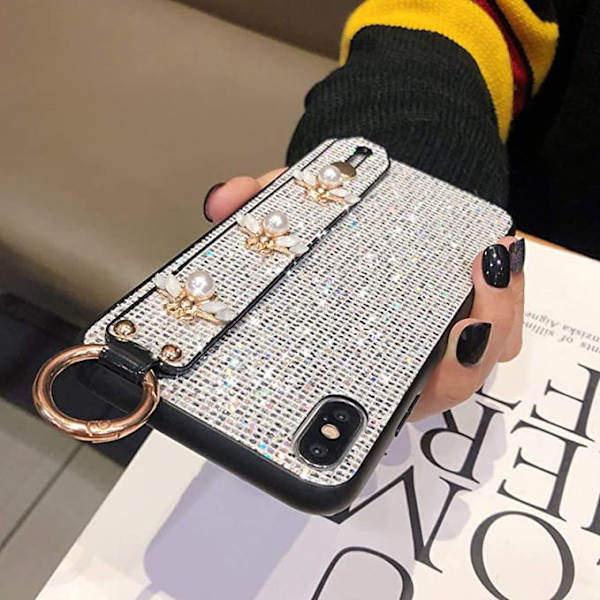 Kompatibel med iPhone 12 Pro Max Bling Stativfodral L
