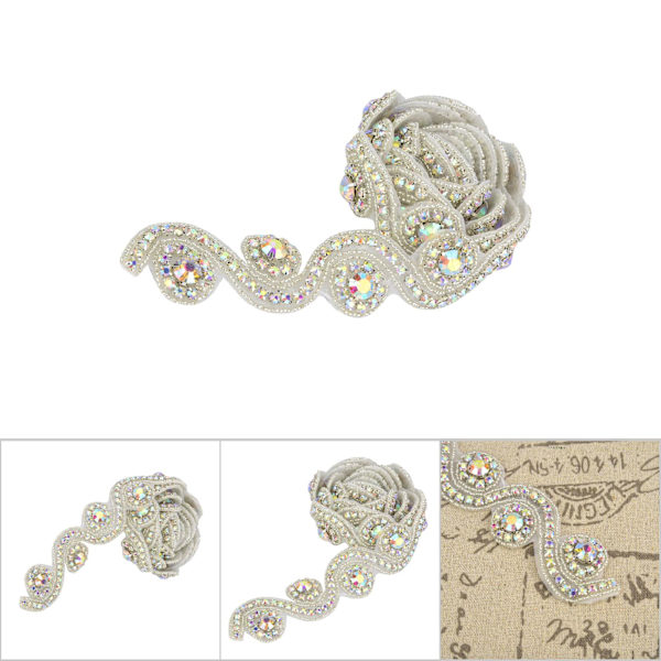 1Yard S/8 Form Brud Krystall Pynt Rhinestone Kjede Klær Bryllup Håndarbeid DIY Dekorasjon(2