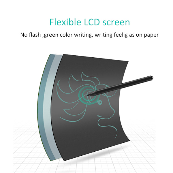 LCD-kirjoitustaulu Elektroninen kirjoitus- ja piirtotaulu (15*23cm Musta)